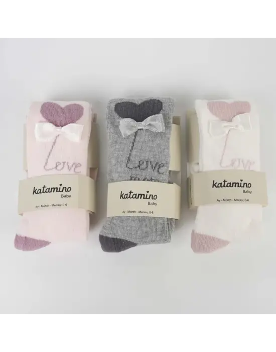 Sudan Aks Kız Bebek Külotlu Çorap K62302 Asorti