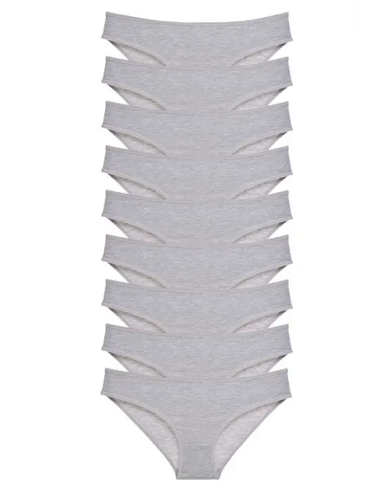 Omarı Süper Eko Set Likralı Gri Kadın Slip Külot Seti