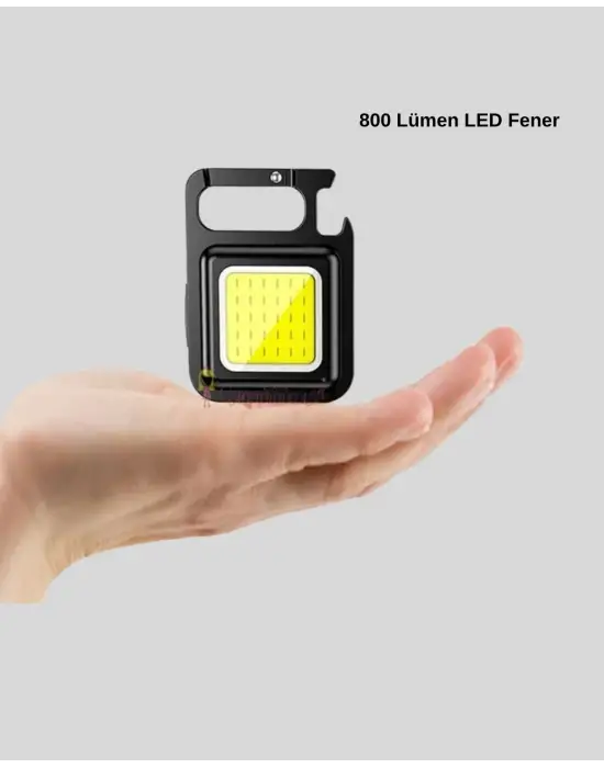 Süper Parlak 800 Lümen Led Fener – Usb Şarjlı, 3 Işık Modlu, Mini Taşınabilir Ve Anahtarlık Tipi
