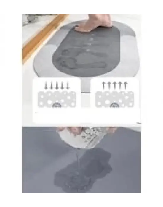 Süper Su Emici Kaymaz Tabanlı Banyo Paspası ( 40x60 )cm