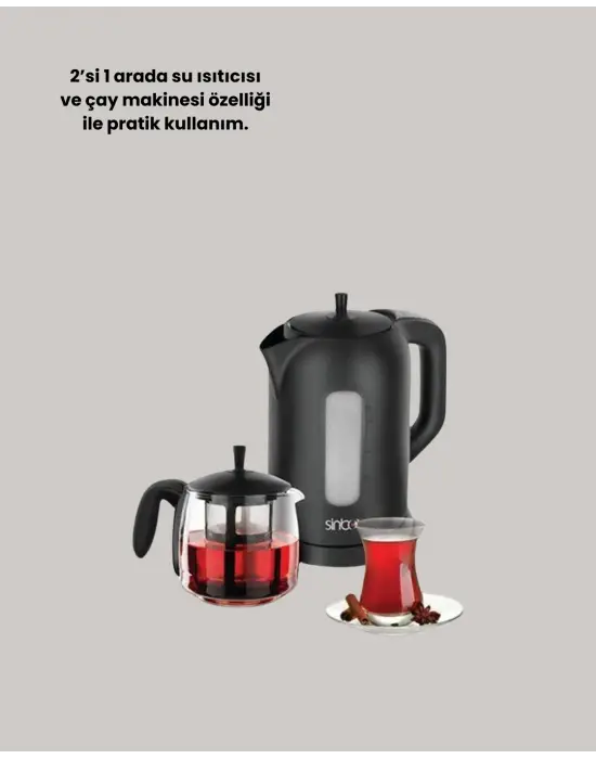 Susuz Çalışma Emniyetli Sinbo Elektrikli Çay Makinesi