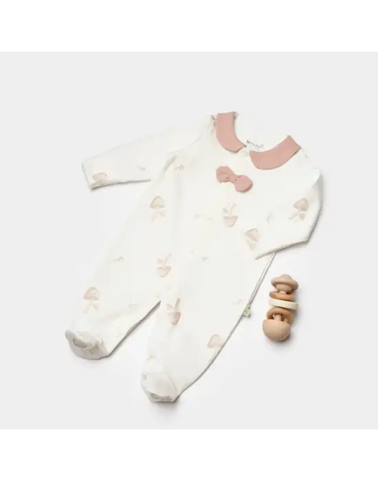 Omarı Yumuşak ve Şık Bebek Tulumu Light Beige