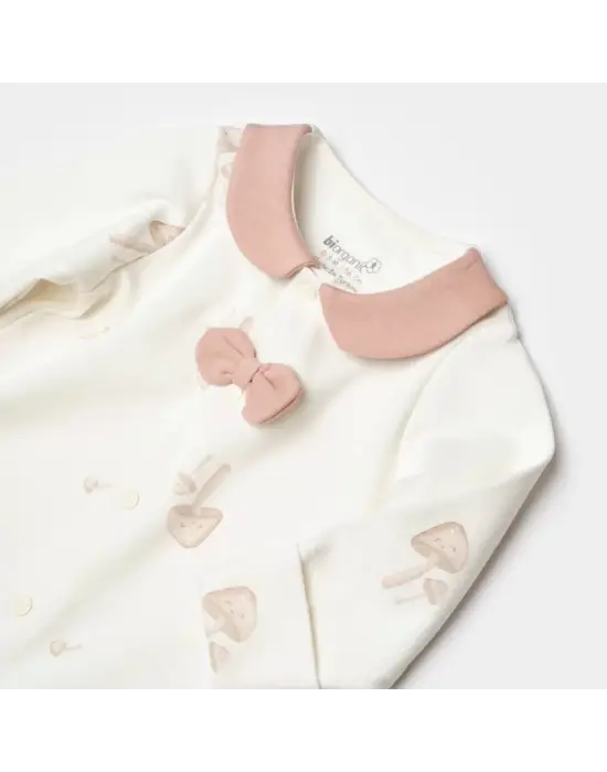 Omarı Yumuşak ve Şık Bebek Tulumu Light Beige