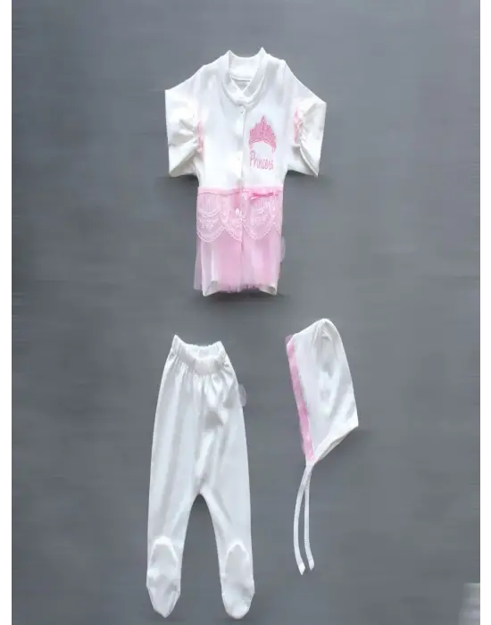 Pembe Nakışlı Zıbın Takımı