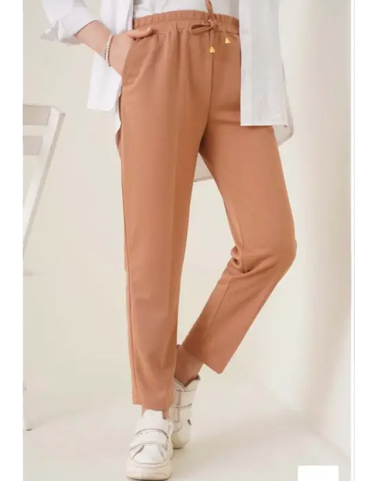 Tam Kalıp Basic Eşofman Pantolon - Kahverengi