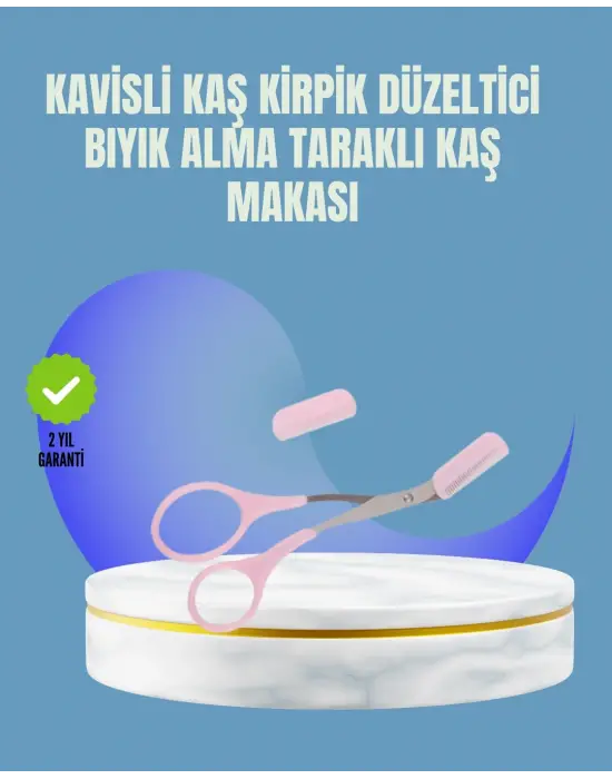 Tarak Ve Fırça Başlıklı Kaş Şekillendirme Makası
