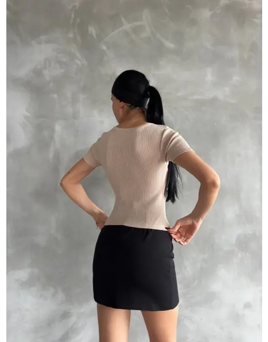 Etkileyici Taş Baskılı Bluz