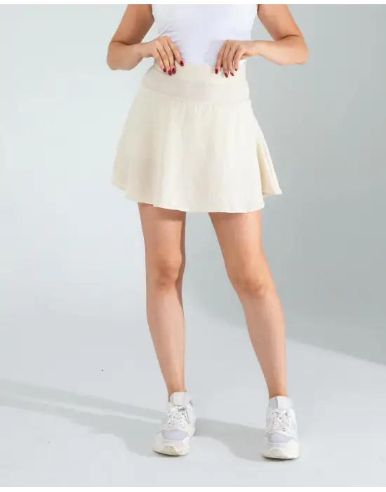 Omarı Yazın Rahatlığını Keşfet: Taş Keten Şort Etek