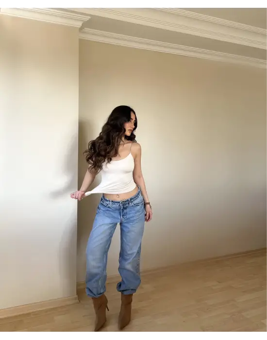 Göz Alıcı Poliamid İp Askı Bluz