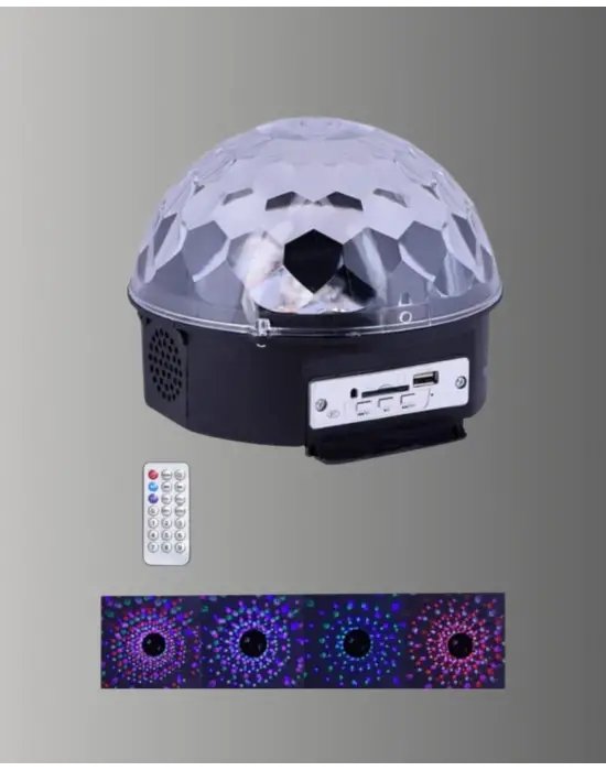 Taşınabilir Bluetooth Disko Topu Uzaktan Kumandalı Işık Efektleri