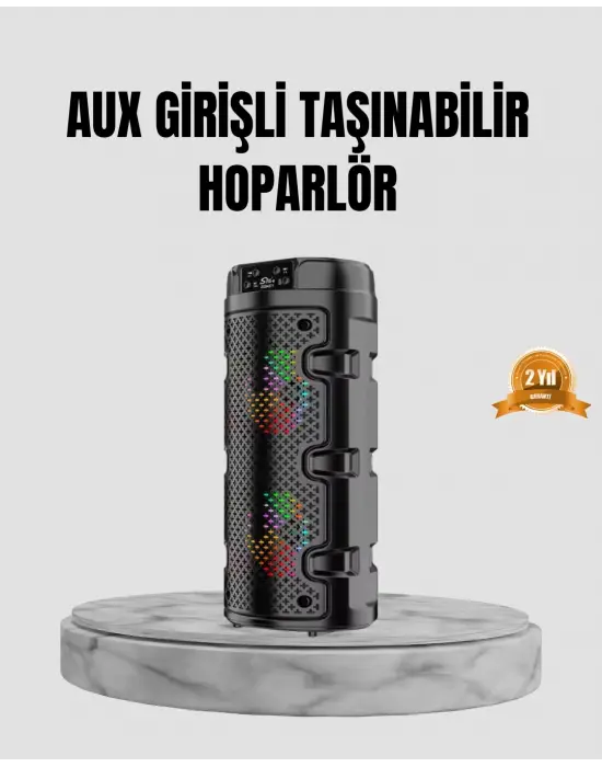 Taşınabilir Bluetooth Hoparlör Çift Sürücü Güçlü Bas Hd Ses Çoklu Bağlantı