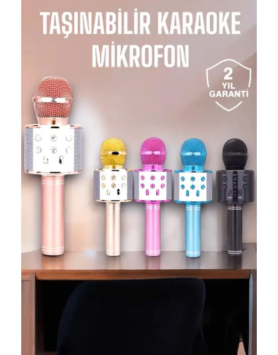 Taşınabilir Bluetooth Karaoke Mikrofon: Hafıza Kart Girişli, Etkileyici Performans