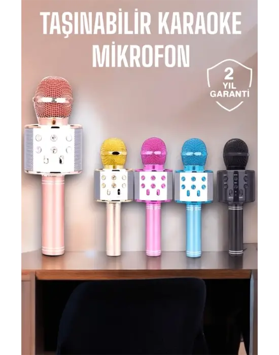 Taşınabilir Bluetooth Karaoke Mikrofon: Hafıza Kart Girişli, Etkileyici Performans