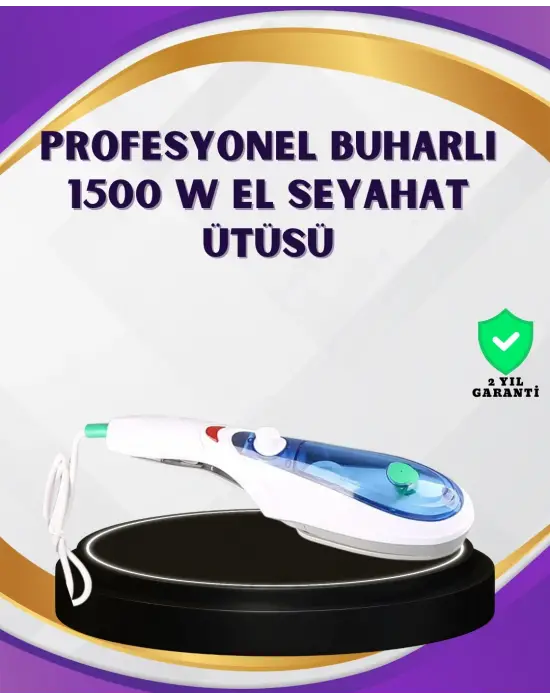 Taşınabilir Buharlı Ütü 1500w | Giysilerde Yanık Bırakmaz, Kokuyu Giderir