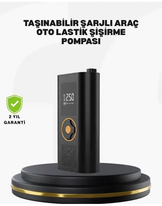 Taşınabilir Dijital Lastik Şişirme Cihazı Güvenli Ve Pratik Kullanım