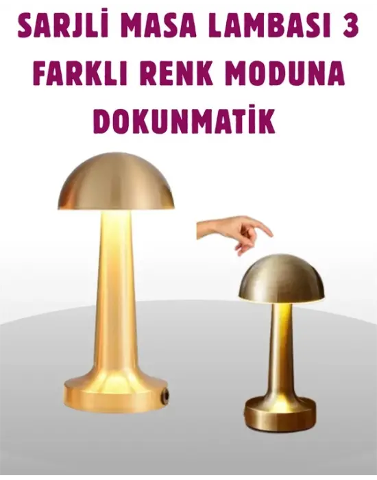 Taşınabilir Dokunmatik Led Lamba – Sıcak & Soğuk Işık Ayarı