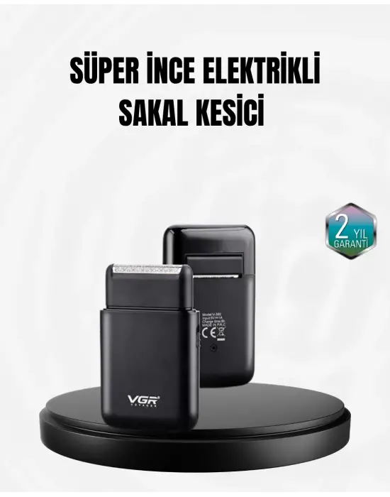 Taşınabilir Elektrikli Tıraş Makinesi Usb Şarjlı 5w Motor Ve 0.3 Mm Hassas Kesim