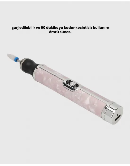 Taşınabilir Elektrikli Tırnak Törpüsü 500 Mah Usb Şarjlı Manikür Cihazı