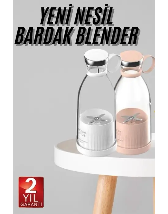 Taşınabilir Kablosuz Şarjlı Kişisel Smoothie El Blender Mini Meyve Sıkacağı