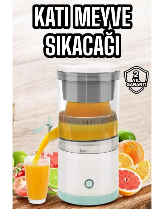 Taşınabilir Kablosuz Taşınabilir Şarjlı Narenciye Sıkacağı Portakal Meyve Sıkacağı Çift Bıçaklı