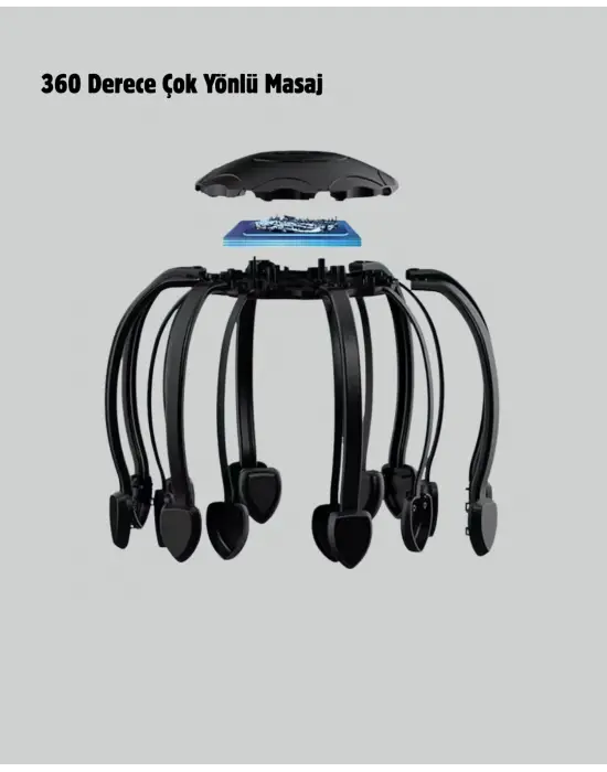 Taşınabilir Kafa Masaj Cihazı Eller Serbest 360° Profesyonel Masaj