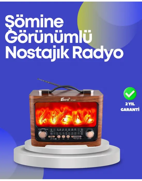 Taşınabilir Kamp Hoparlörü – Solar Şarjlı, Şömine Efektli, 7w Güçlü Ses