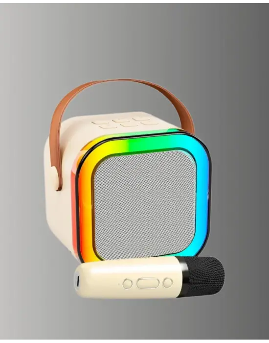 Taşınabilir Karaoke Mikrofon Seti Bluetooth Hoparlörlü