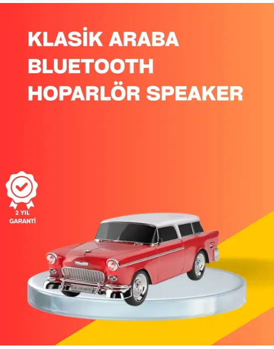 Taşınabilir Klasik Araç Tasarımlı Kablosuz Hoparlör