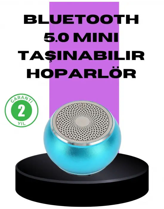 Taşınabilir Mini Bluetooth Hoparlör 9m Menzil Dahili Mikrofon