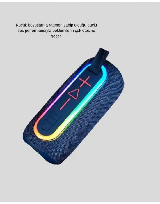 Taşınabilir Mini Bluetooth Hoparlör Güçlü Ses Ve Şık Kırmızı Tasarım