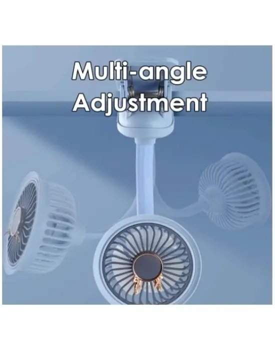 Taşınabilir Mini Klips Bebek Arabası Fanı, Fan Elektrikli Soğutma Hava Sirkülatöründe 360 Derece Dönebilen Klips