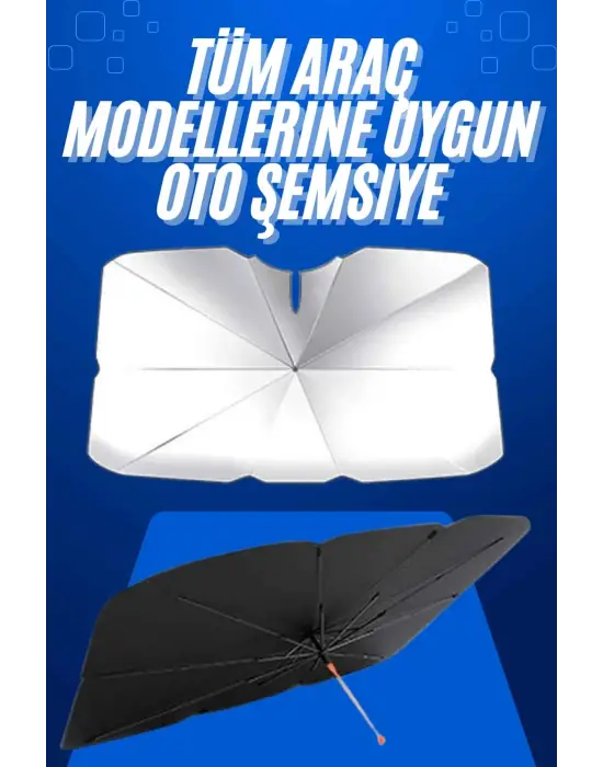 Taşınabilir Oto Cam Güneşliği Katlanabilir Tüm Araçlara Uyumlu Güneş Gölge Koruyucu