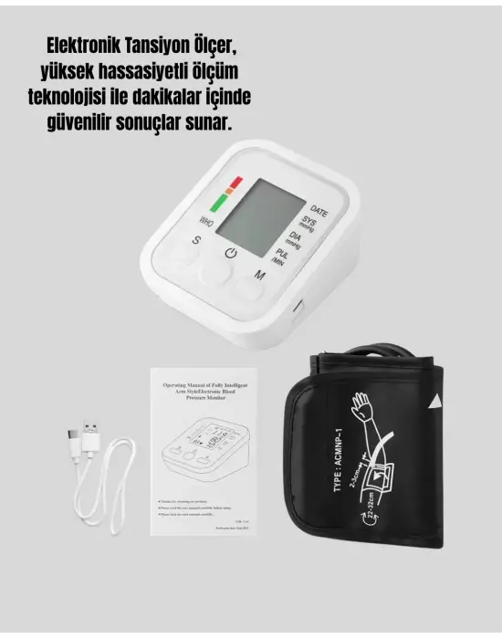 Taşınabilir Pil Ve Usb Girişli Tansiyon Aleti