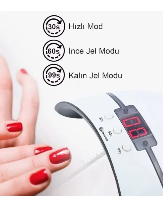 Omarı Taşınabilir Dijital Göstergeli Profesyonel Oje Kurutucu