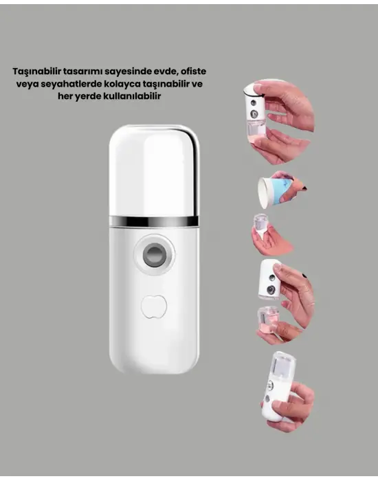 Taşınabilir Şarjlı Buhar Nemlendirici – Kablosuz Akıllı Pro Teknolojili Mini Cilt Ve Ortam Nemlendirici