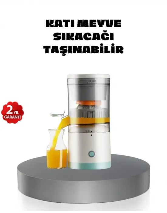 Taşınabilir Şarjlı Katı Meyve Sıkacağı – 45w Güç, 18000 Rpm Hız, 400 Ml Kapasite