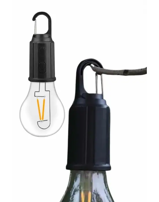 Taşınabilir Şarjlı Led Ampul Askılı Lamba Kamp Bahçe Lambası