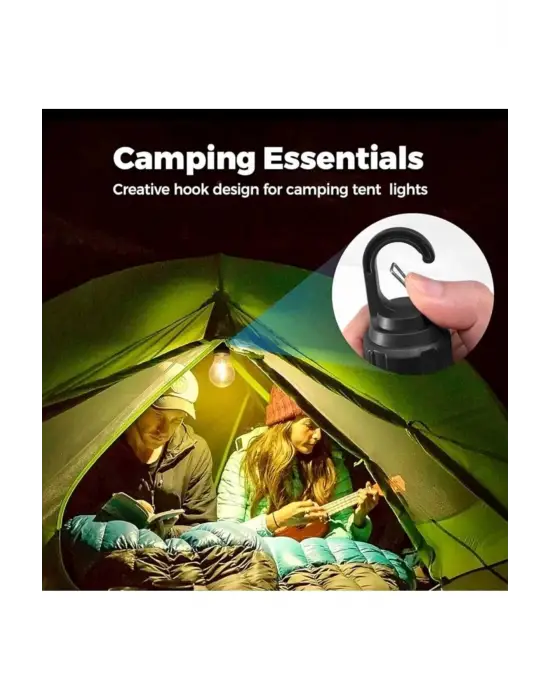 Taşınabilir Şarjlı Led Ampül Outdoor Kamp Bahçe Lambası 10w Askılı Kırılmaz Led Işık