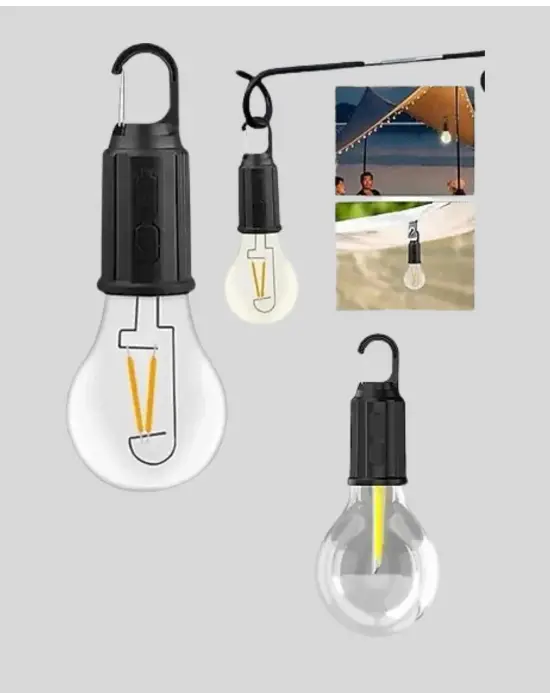 Taşınabilir Şarjlı Led Kamp Lambası – Type-c Girişli Ve Kancalı Tasarım