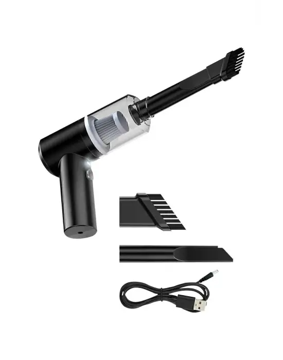 Omarı Taşınabilir Şarjlı Mini Araç ve Ev Vakumlu Süpürge