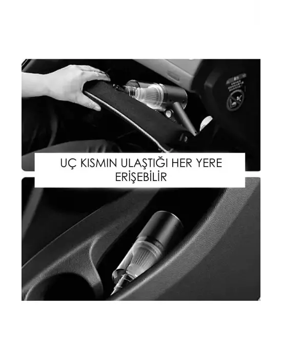 Omarı Taşınabilir Şarjlı Mini Araç ve Ev Vakumlu Süpürge