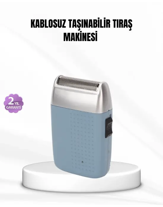 Taşınabilir Şarjlı Tıraş Makinesi – Kuru Kullanım, Özel Sakal Başlıkları