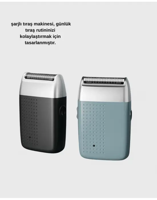 Taşınabilir Şarjlı Tıraş Makinesi – Kuru Kullanım, Özel Sakal Başlıkları