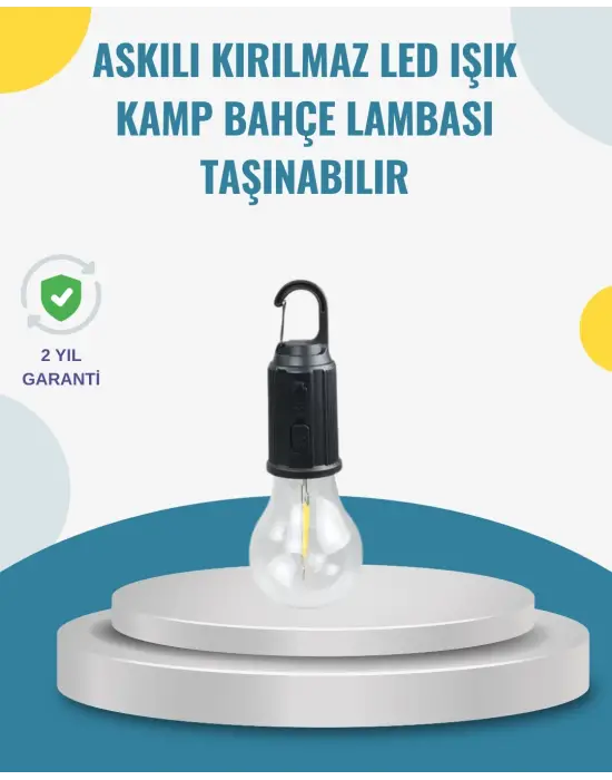Taşınabilir Sıcak Işık Yayan Kamp Lambası