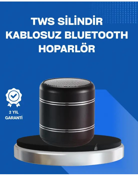 Taşınabilir Silindir Tasarım Bluetooth 5.0 Hoparlör Yüksek Bas Performanslı