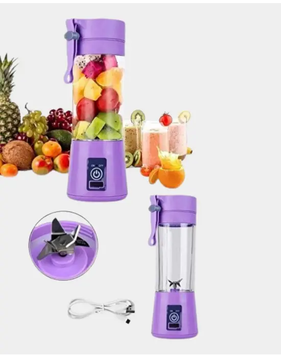 Taşınabilir Şişe Blender 380ml Şarjlı Spor Smoothie Shake Karıştırıcı