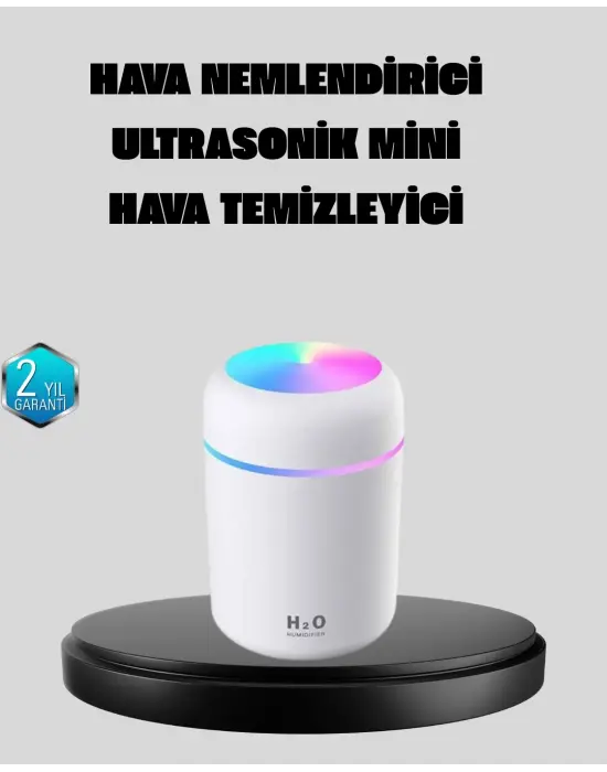 Taşınabilir Usb Mini Nemlendirici – Led Aydınlatmalı, Çift Püskürtme Modu