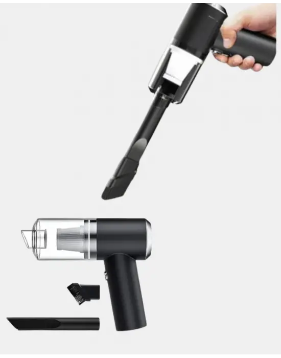 Taşınabilir Vakumlu Araç Süpürgesi – Katlanabilir Sap, Yıkanabilir Filtre, 120w Motor