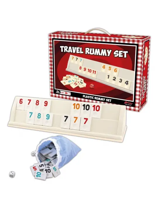 Omarı Taşınabilir Okey Seti ve Rummy Oyunu