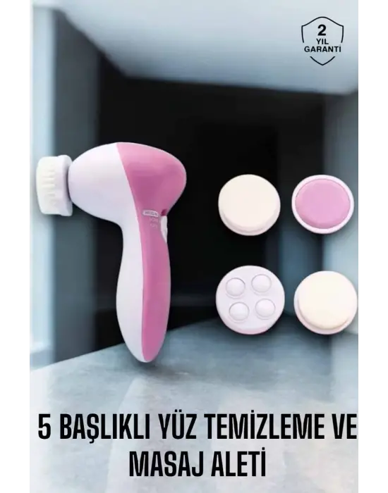 Taşınabilir Yüz Temizleme Cihazı Masaj, Peeling, Temizlik 5 Başlıklı